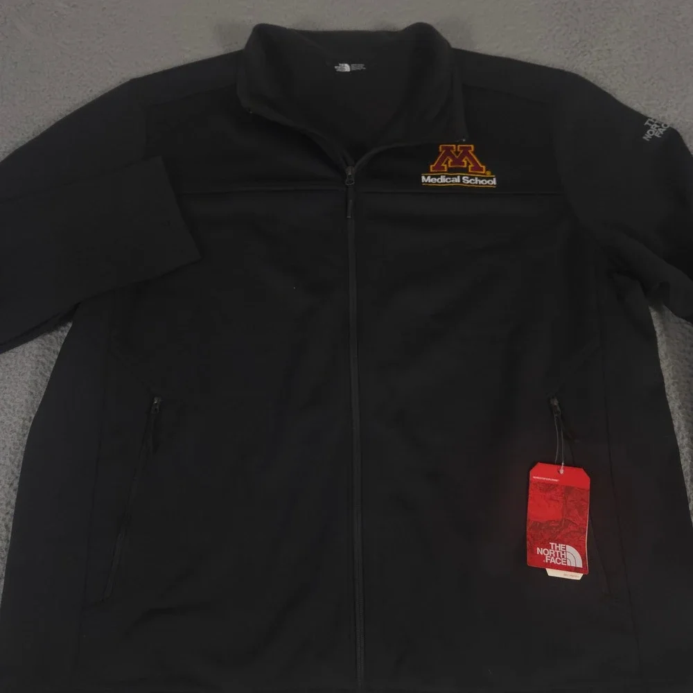 The North Face Jacket Mens 3XL Black Ridgewall Windwall Soft Shell Full Zip NEW